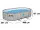 Bestway Steel Pro Max Splashview 56946 - 488x305x107 cm - Piscina ovalada para 7-8 personas