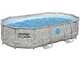 Bestway Steel Pro Max Splashview 56946 - 488x305x107 cm - Piscina ovalada para 7-8 personas