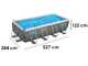Bestway Steel Pro Max Splashview 561MB - 488x244x122 cm - Piscina desmontable para 5-6 personas