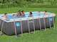 Bestway Steel Pro Max Splashview 561MB - 488x244x122 cm - Piscina desmontable para 5-6 personas