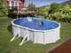 Gre Atlantis Ovalada 610x375x120cm - Piscina desmontable de acero - Filtro Aqualoon