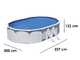 Gre Fidji Ovalada 500x300x120cm - Piscina desmontable de acero - Filtro Aqualoon