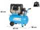 ABAC POLE POSITION QUIETE OS20 - Compresor de aire el&eacute;ctrico monof&aacute;sico silencioso - Sin aceite - Motor 2 HP - 24 L