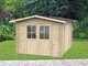 Alce Opera 215x250 - Caseta de jard&iacute;n de madera - Con ventanas y puerta de doble hoja - 215x250x207 cm