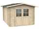 Alce Opera 215x250 - Caseta de jard&iacute;n de madera - Con ventanas y puerta de doble hoja - 215x250x207 cm