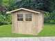 Alce Opera 215x180 - Caseta de jard&iacute;n de madera - Con ventanas y puerta de doble hoja - 215x180x207 cm