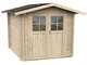 Alce Opera 215x180 - Caseta de jard&iacute;n de madera - Con ventanas y puerta de doble hoja - 215x180x207 cm