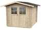 Alce Opera 215x180 - Caseta de jard&iacute;n de madera - Con ventanas y puerta de doble hoja - 215x180x207 cm