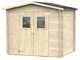 Alce Hobby 248x198 - Caseta de jard&iacute;n de madera - Con ventanas y puerta de doble hoja - 248x198x217 cm