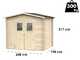 Alce Hobby 248x198 - Caseta de jard&iacute;n de madera - Con ventanas y puerta de doble hoja - 248x198x217 cm