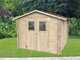 Alce Hobby 248x248 - Caseta de jard&iacute;n de madera - Con ventanas y puerta de doble hoja - 248x248x217 cm