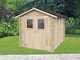Alce Hobby 198x248 - Caseta de jard&iacute;n de madera - Con ventanas y puerta de doble hoja - 198x248x215 cm