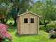 Alce Hobby 198x198 - Caseta de jard&iacute;n de madera - Con ventanas y puerta de doble hoja - 198x198x215 cm