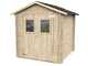 Alce Hobby 198x198 - Caseta de jard&iacute;n de madera - Con ventanas y puerta de doble hoja - 198x198x215 cm