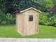 Alce Hobby 146x146 - Caseta de jard&iacute;n de madera - Con ventana delantera - 146x146x204 cm