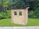 Alce Hobby 198x98 - Caseta de jard&iacute;n de madera - Con ventanas delanteras - 198x98x197 cm