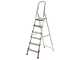 Escalera de aluminio con caballete Alice 6, 6 pelda&ntilde;os, 1,93 m