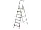 Escalera de aluminio con caballete Alice 7, 7 pelda&ntilde;os,  2,15 m