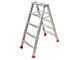 Escalera doble de aluminio 1031, 2x5 pelda&ntilde;os, 1,20 m