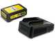 Karcher AD 2 Battery - Aspirador de cenizas con bid&oacute;n - Dep&oacute;sito de metal de 14 L - 18 V/2,5 Ah