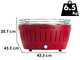 LotusGrill LG G435 U RD - Barbacoa port&aacute;til para exteriores XL - Roja