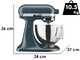 KitchenAid Classic 5KSM95PS-EBS Azul Acero - Amasadora planetaria con cabezal inclinable