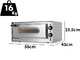 Resto Italia Small G - Horno el&eacute;ctrico para pizza - 1600 W