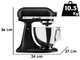 KitchenAid Classic 5KSM95PS-EBM Negro Mate - Amasadora planetaria con cabezal inclinable
