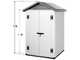 Garofalo Urban 120 - Caseta de jard&iacute;n - Con puerta de doble hoja - 122,5 x 122,5 x 214 cm