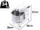Prismafood Rebecca INV - Amasadora de espiral - 10 velocidades - Capacidad 5 kg