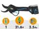 Campagnola NOVA 40 - Tijeras el&eacute;ctricas a bater&iacute;a con p&eacute;rtiga de 150-220 cm - 21,6 V 2,5 Ah - Di&aacute;metro de corte 40 mm