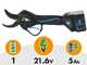 Campagnola NOVA 40 - Tijeras el&eacute;ctricas a bater&iacute;a con p&eacute;rtiga de 150-220 cm - 21,6 V 5 Ah