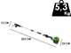 Greenworks GD60PS25 - Podadora de bater&iacute;a con p&eacute;rtiga 60V - Bater&iacute;a 4Ah