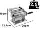 Marcato Atlas 150 Classic Set Multipast - M&aacute;quina manual de hacer pasta de acero inoxidable + 3 accesorios