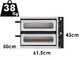 Prismafood SMALL BASIC 2/40 VETRO 4T - Horno el&eacute;ctrico para pizza - 4 termostatos