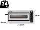 Prismafood SMALL BASIC 1/40 VETRO 2T - Horno el&eacute;ctrico para pizza - 2 termostatos