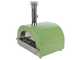 Clementi Gold - Horno de le&ntilde;a para pizza para exteriores - C&aacute;mara de cocci&oacute;n 80 x 60 - 4 pizzas - Verde