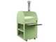 Clementi Gold - Horno de le&ntilde;a para pizza para exteriores con carro - C&aacute;mara de cocci&oacute;n 80 x 60 - 4 pizzas - Verde