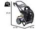 Lavor Thermic 9.1L - Hidrolimpiadora de gasolina 220 bar - 780 L/h - motor Loncin de gasolina 8 HP