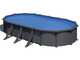 Gre Anthracite Ovalada 730x375x132 cm - Piscina desmontable de acero
