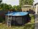 Gre Anthracite Ovalada 610x375x132cm - Piscina desmontable de acero