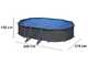 Gre Anthracite Ovalada 610x375x132cm - Piscina desmontable de acero