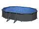 Gre Anthracite Ovalada 610x375x132cm - Piscina desmontable de acero