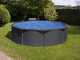 Gre Anthracite Redonda &Oslash;460 x 132 cm - Piscina desmontable de acero
