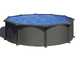 Gre Anthracite Redonda &Oslash;460 x 132 cm - Piscina desmontable de acero