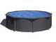 Gre Anthracite Redonda &Oslash;350 x 120 cm - Piscina desmontable de acero