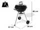Weber Compact Kettle 47 1502054 - Barbacoa de carb&oacute;n - Di&aacute;metro de la parrilla 47 cm