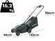 Bosch Rotak18V2-38 - Cortac&eacute;sped de bater&iacute;a - 2X18V/4Ah - Corte de 38 cm