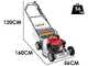 KAAZ LM 5360 HXA - Cortac&eacute;sped de gasolina autopropulsado - Honda GXV 160 - Corte de 53 cm - 2 marchas