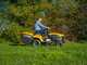 Stiga Estate 384e - Kit Tractor cortac&eacute;sped con 1 m&oacute;dulo bater&iacute;a ePower Pro 56 V/40 Ah - Recogedor y mulching